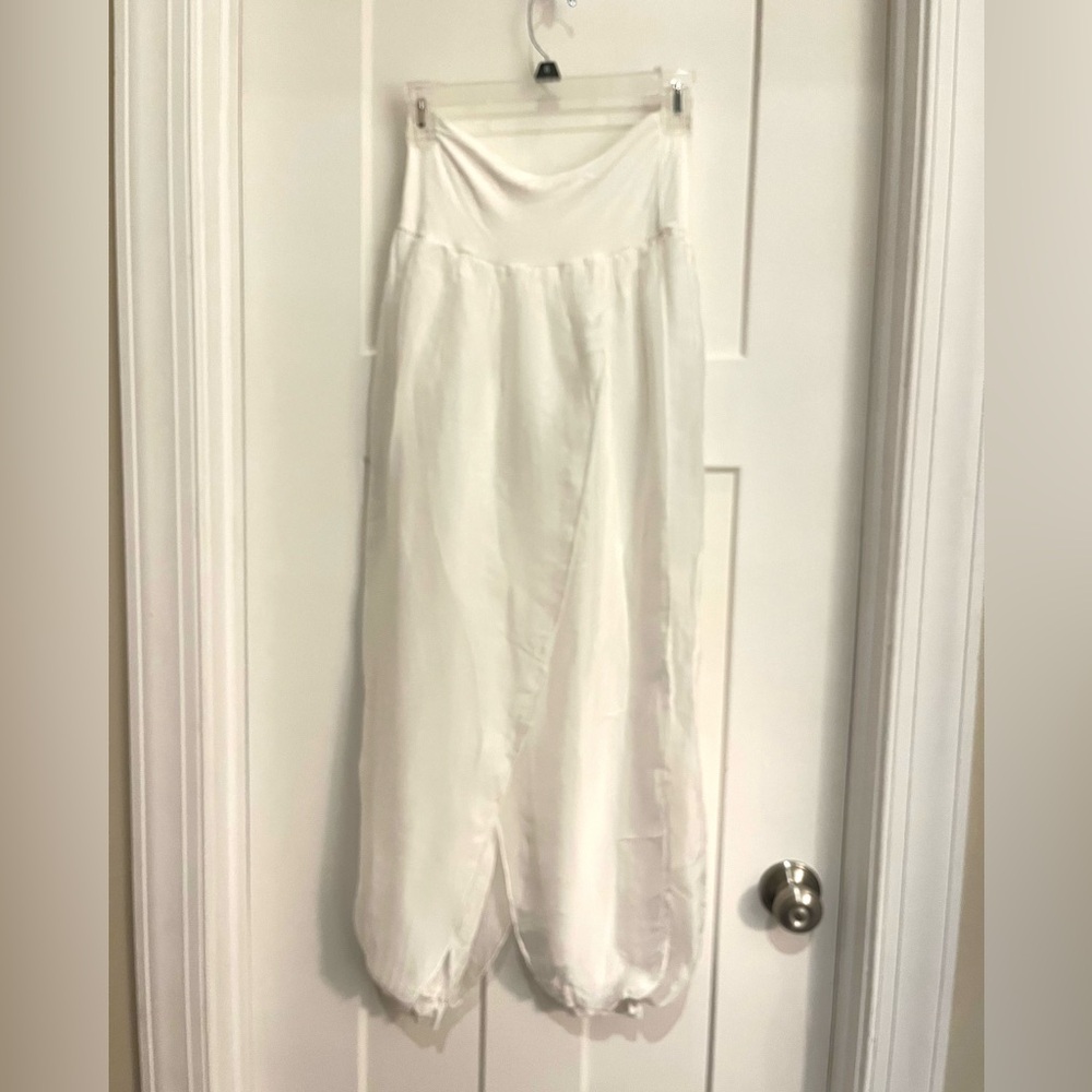 Boho White Women's Silk Pants